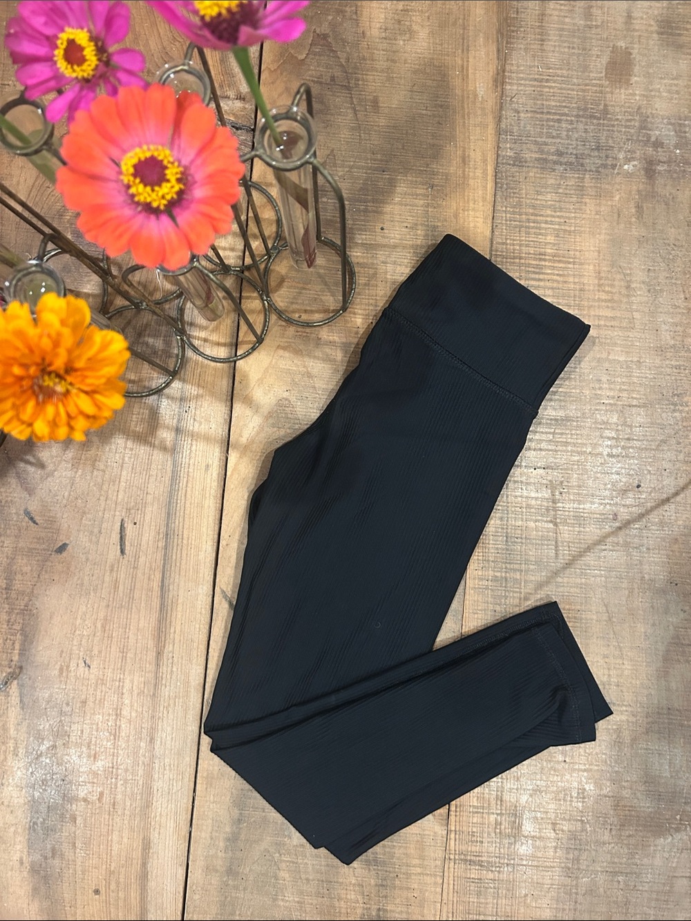Old Navy Black Ribbed Kids Leggings - Stretchy High Waist